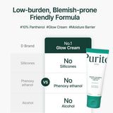 Purito Mighty Bamboo Panthenol Cream sunscreen tube with bamboo extract and SPF label on white background
