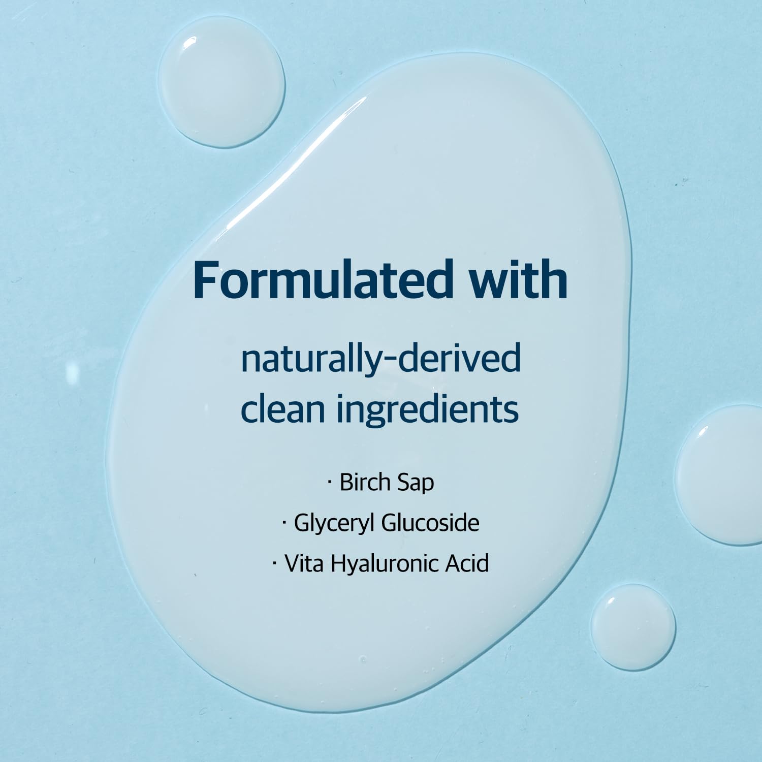 ROUND LAB Birch Juice Moisturising Serum in a 50ml bottle, featuring clear glass packaging and a white pump dispenser.