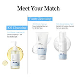 ROUND LAB 1025 Dokdo Cleansing Oil 200ml face essence bottle with pump, clear label and minimalist design.