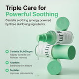 Purito Centella Unscented Serum bottle with dropper, clear glass packaging, and product label from Purito Seoul skincare line.