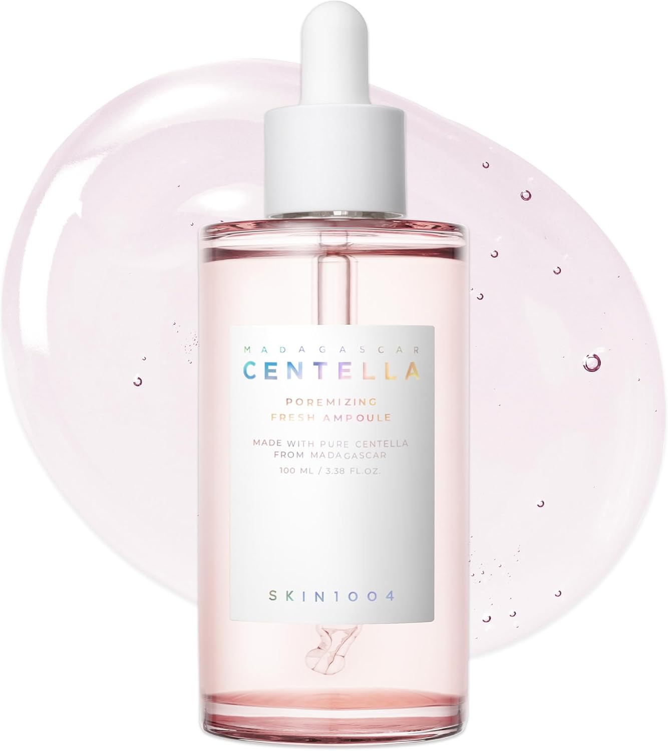 SKINZA Madagascar Centella Pore-Minimizing Fresh Ampoule bottle with green and white label on a white background