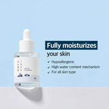 ROUND LAB 1025 Dokdo Ampoule 45g in a glass bottle with a pump, featuring a clear serum with a lightweight, moisturizing texture.