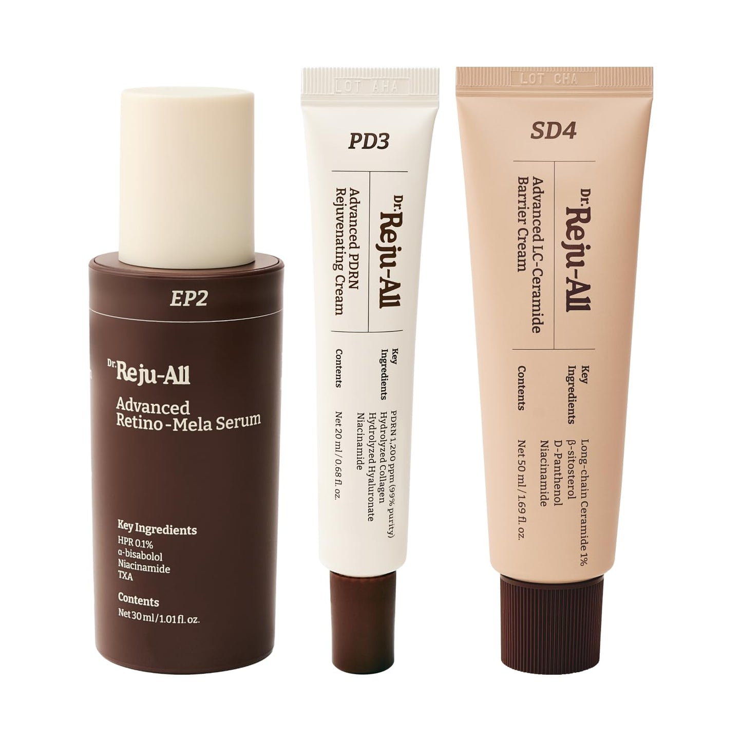 Dr.Reju-All anti-aging cream set with multiple skincare products in sleek packaging for youthful skin.