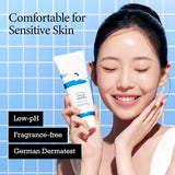 ROUND LAB 1025 Dokdo Cleanser bottle with white pump and label, displayed on a clean background.