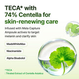 CENTELLIAN 24 Madeca Mela Capture Ampoule Pad showing a close-up of soft face pads with a white and pink design.