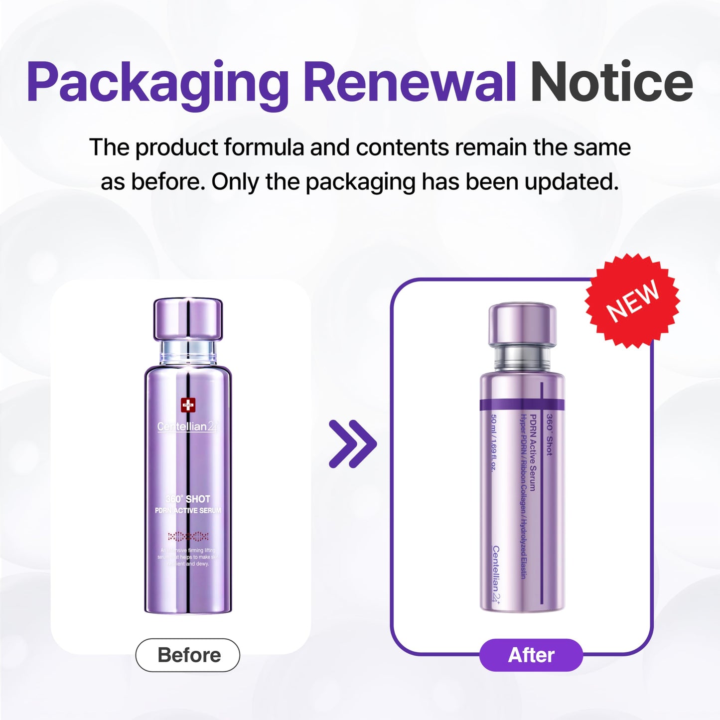CENTELLIAN 24 PDRN Active Serum V2 bottle with dropper, clear packaging, and product label visible.