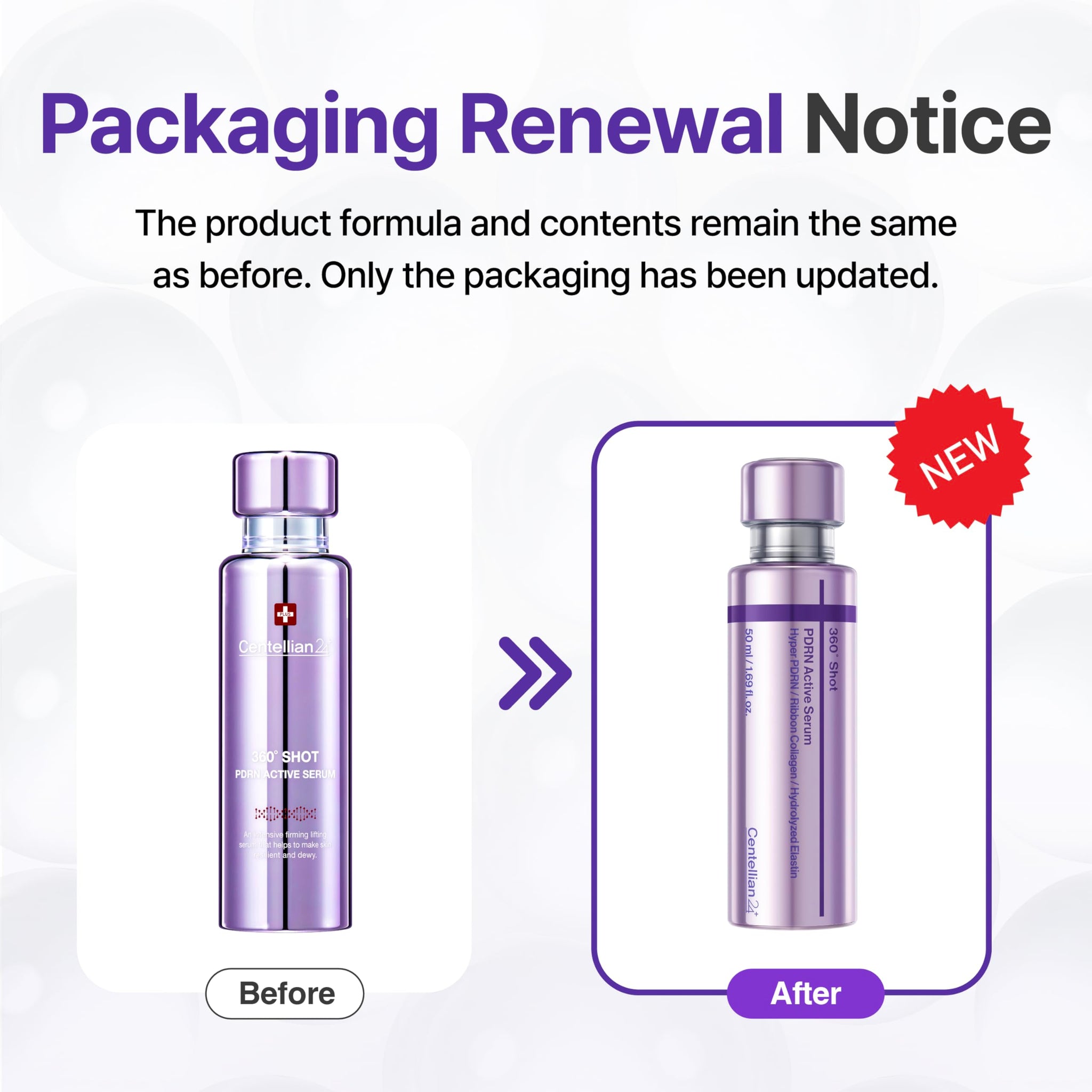 CENTELLIAN 24 PDRN Active Serum V2 bottle with dropper, clear packaging, and product label visible.
