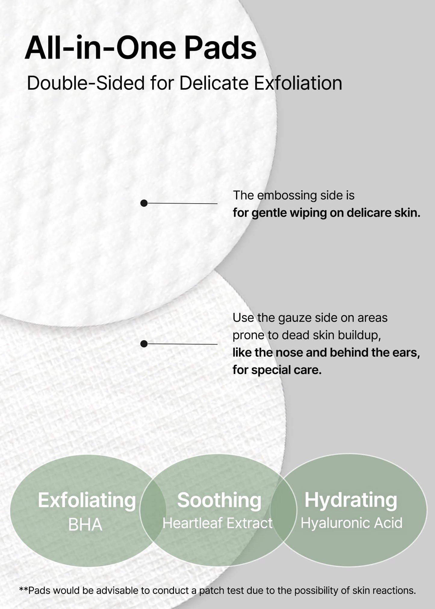 Celimax Ji.Woo.Gae Heartleaf BHA Peeling Pad showing textured face pads for gentle exfoliation and skin renewal.