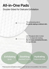 Celimax Ji.Woo.Gae Heartleaf BHA Peeling Pad showing textured face pads for gentle exfoliation and skin renewal.