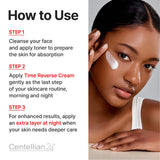 CENTELLIAN 24 Madeca Cream Time Reverse jar, 50 ml, with smooth cream texture and white packaging, designed for skincare.