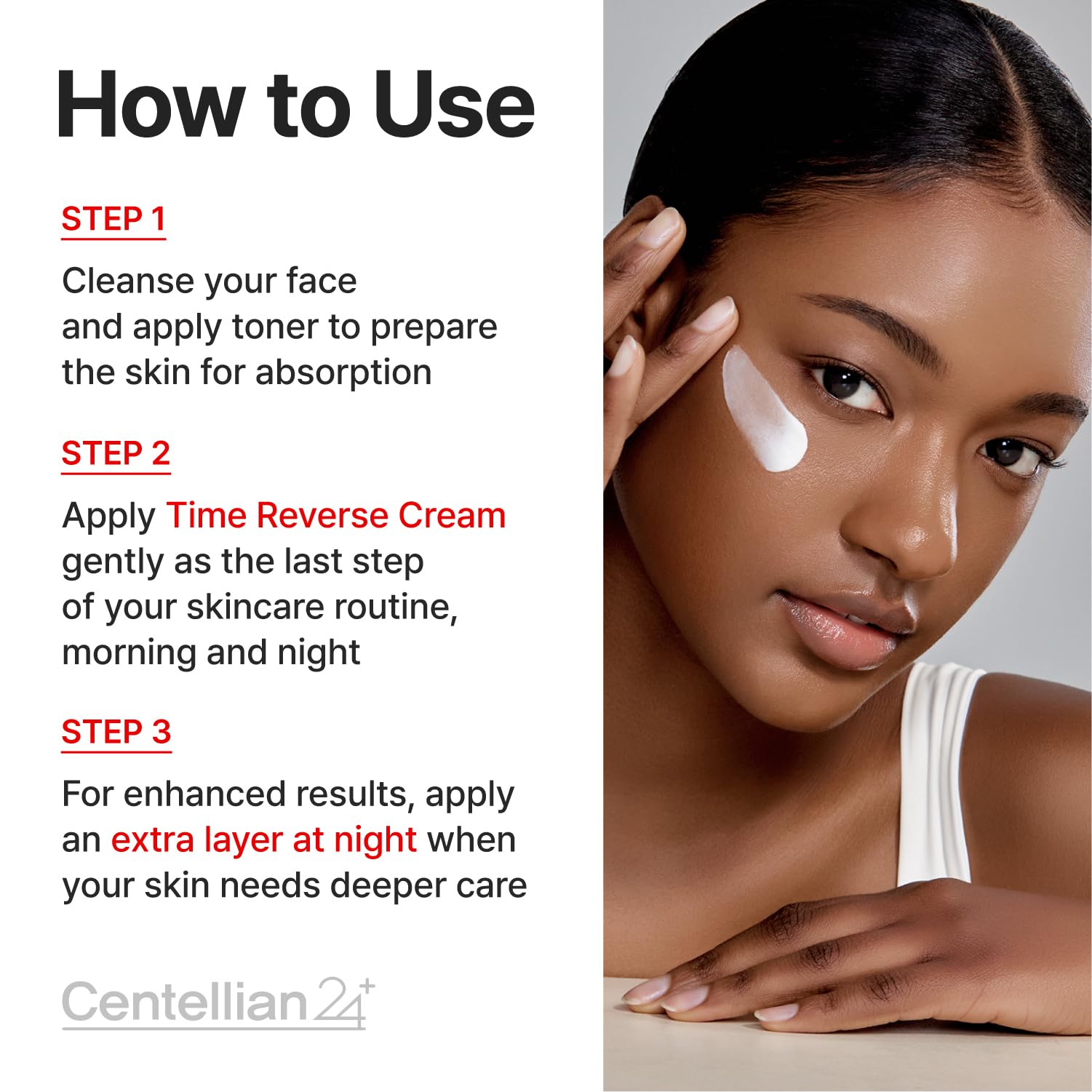 CENTELLIAN 24 Madeca Cream Time Reverse jar, 50 ml, with smooth cream texture and white packaging, designed for skincare.