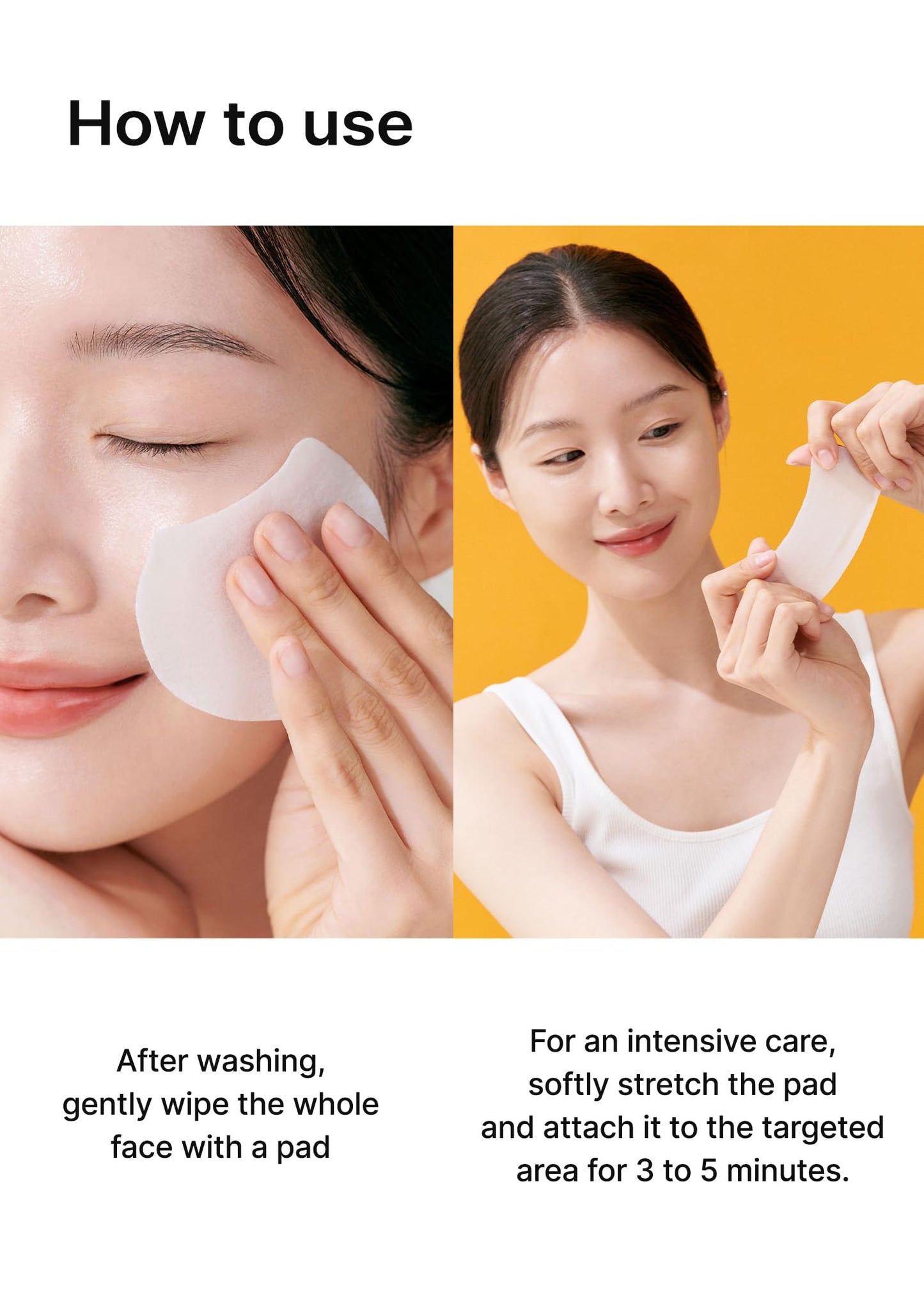 Celimax Ji.Woo.Gae exfoliating face pads with pore cleansing and dark spot reduction, showing textured pads on a white background.
