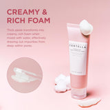 SKINZA SKIN1004 Poremizing Deep Cleansing Foam bottle with white and blue packaging, highlighting gentle pore-clearing skincare.