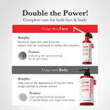 Medicube Body Peel Shot with Hypochlorous Acids in a sleek bottle, designed for nourishing and exfoliating body skin.