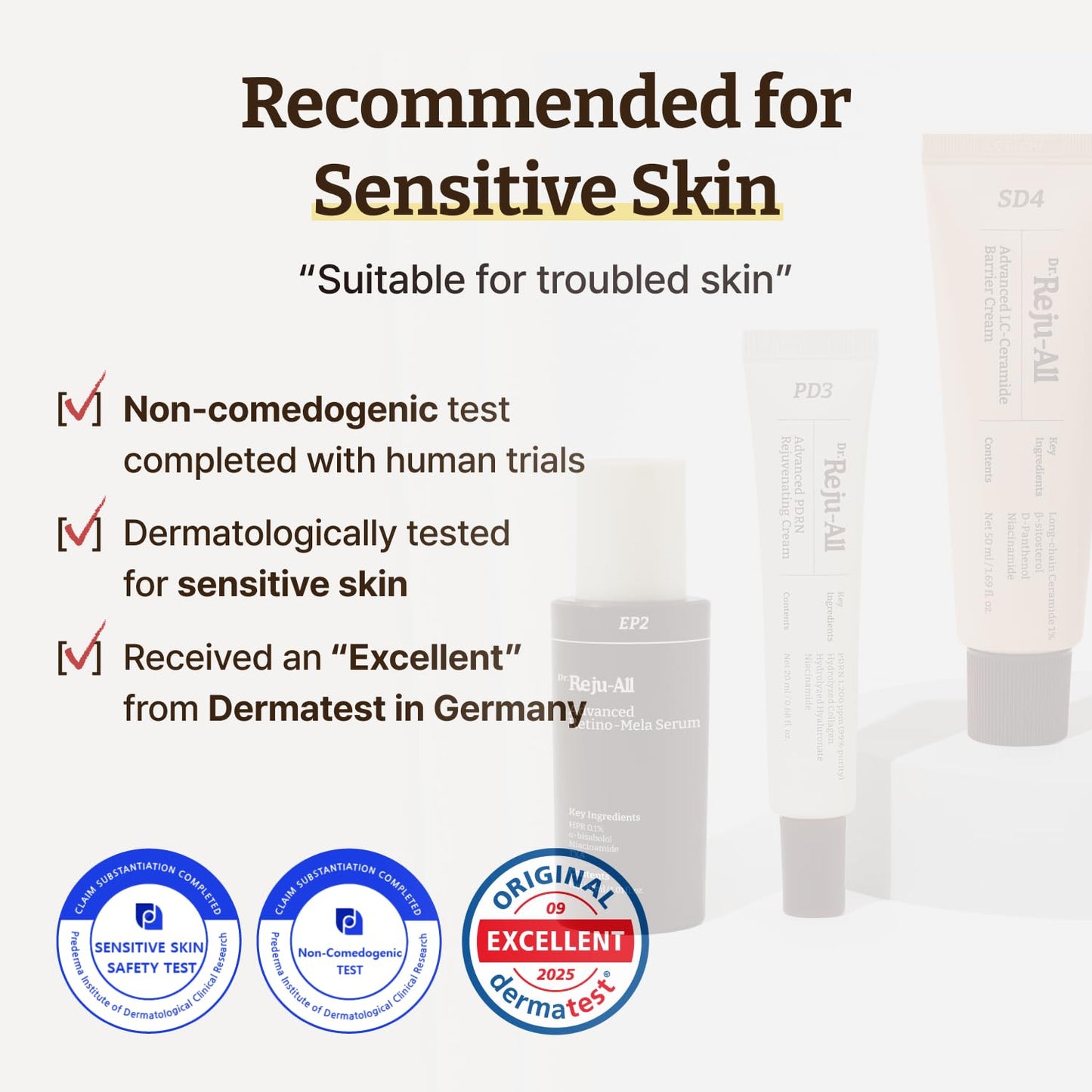 Dr.Reju-All anti-aging cream set with multiple skincare products in sleek containers for youthful skin.