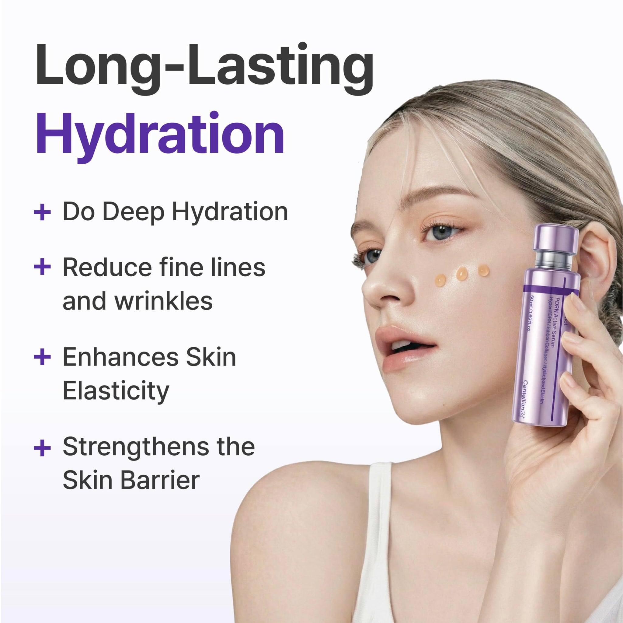 CENTELLIAN 24 PDRN Active Serum V2 bottle with dropper, featuring sleek packaging and label, on a white background.