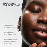 SKINZA Paula’s Choice Skin Perfecting 2% BHA Liquid Exfoliant bottle with label and pump for clear, smooth skin.