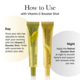 Arencia Advanced Retinal Booster Shot in a sleek dropper bottle, designed for face care and skin rejuvenation.