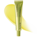 Arencia Vitamin C Booster Shot face care product with a clear bottle and vibrant orange liquid, designed for brightening skin.