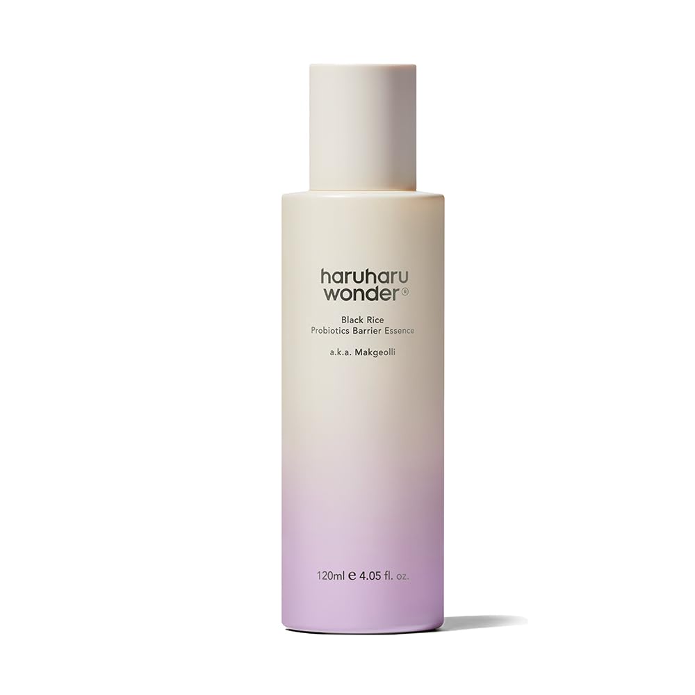 Haru Haru Probiotics Barrier Essence unscented in a clear bottle with a white pump, designed for face skincare by HARUHARUWONDER.