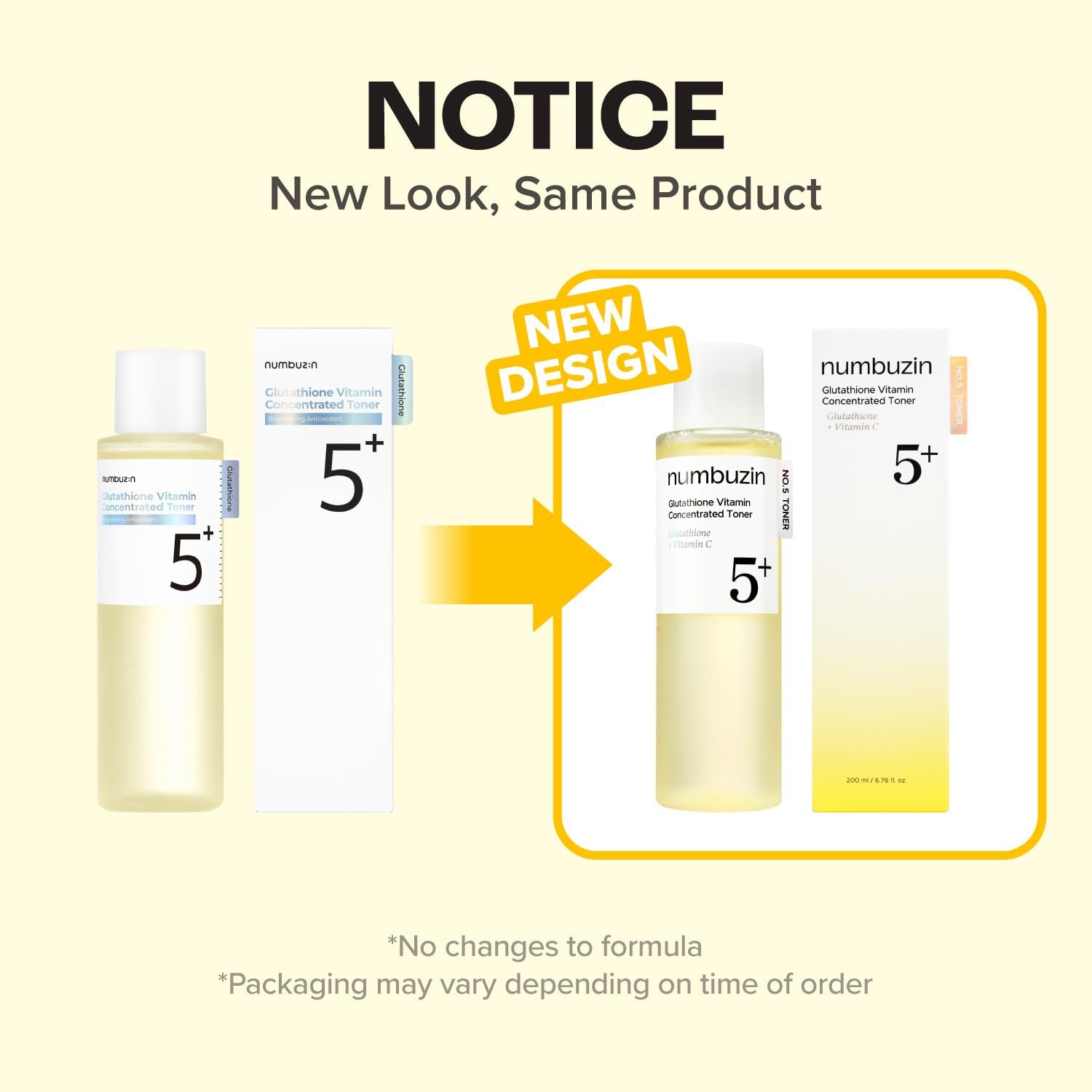 Numbuzin No.5 Vitamin Boosting Essential Toner in a clear bottle with a white label and pump dispenser, designed for skincare.