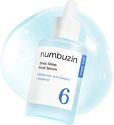 Numbuzin No.6 Deep Sleep Mask Serum in a sleek bottle, showing the product label and applicator tip for nourishing skin.