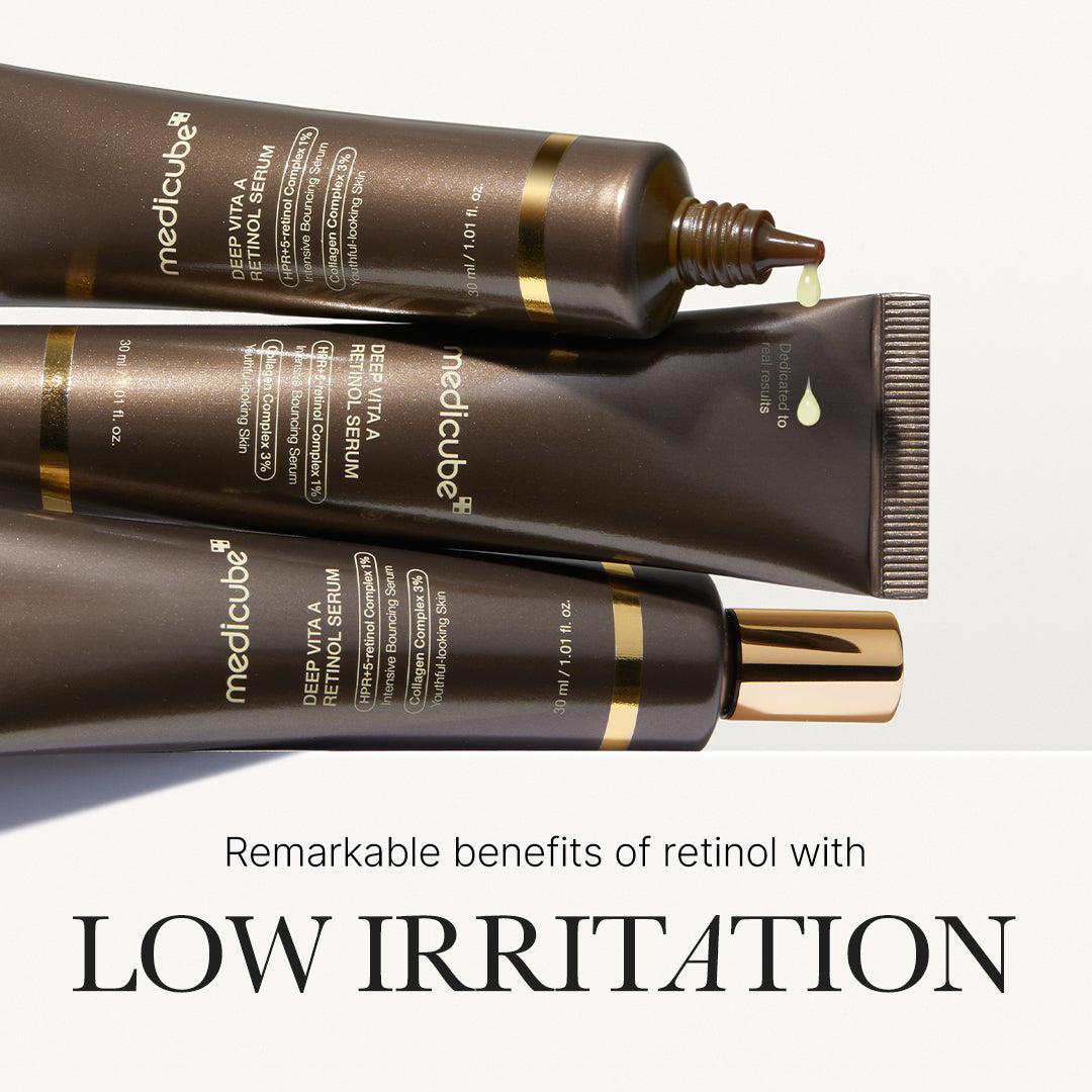 Deep Reviving Bakuchiol Retinol Serum for deep lines, anti-aging skincare by Shopify_Me, featuring a sleek dropper bottle.