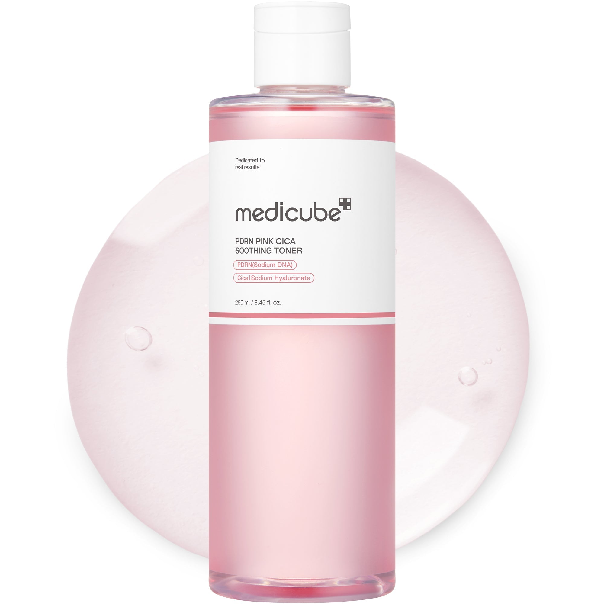 Pink PDRN Line PDRN Pink Peptide Toner from Shopify_ME, featuring a sleek pink bottle with toner inside.