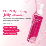 MEDICUBE PDRN Pink Gel Cleanser for face, gentle cleansing gel with PDRN for fresh, clean skin.
