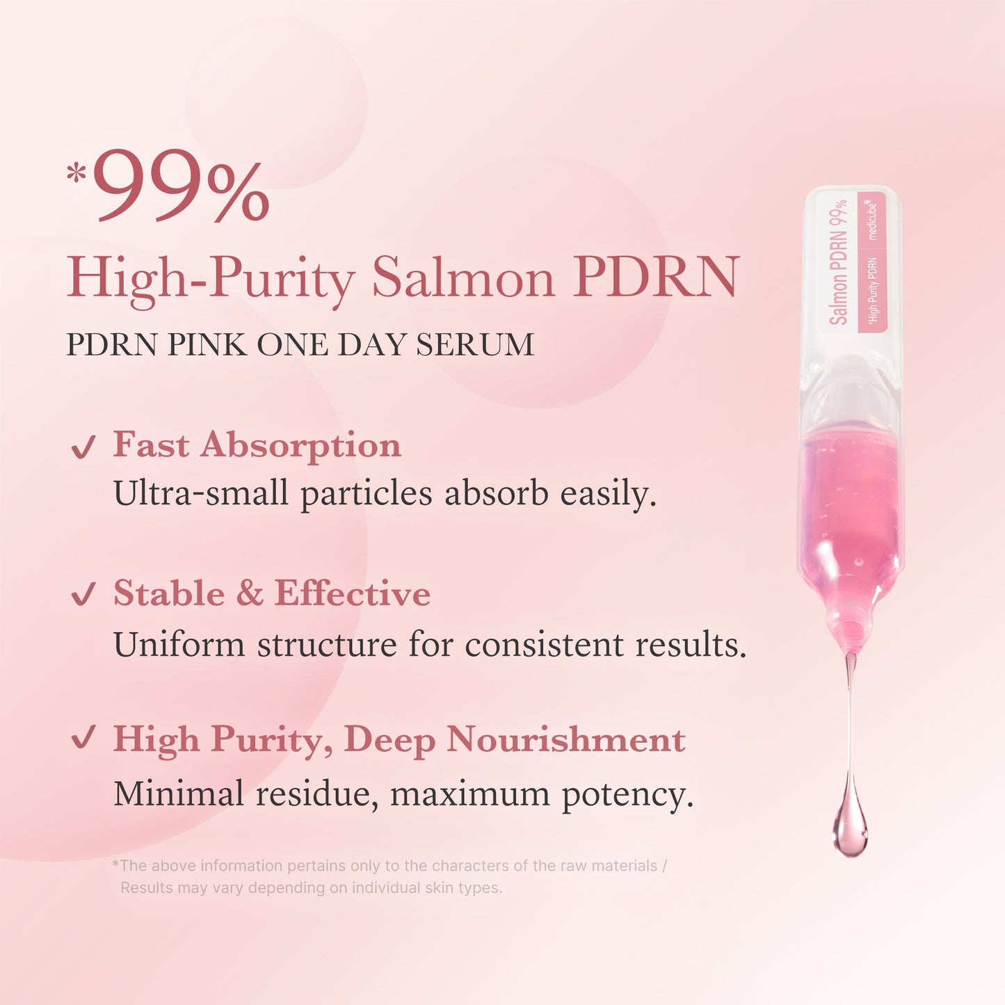 Pink PDRN Line PDRN_02 One Day Serum bottle with pink and white packaging, featuring the SHOPIFY_ME branding.