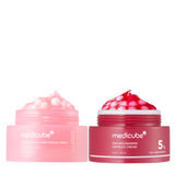 Pink PDRN line TXA Niacinamide capsule cream in a jar, showcasing the skincare product with a pink and white design.