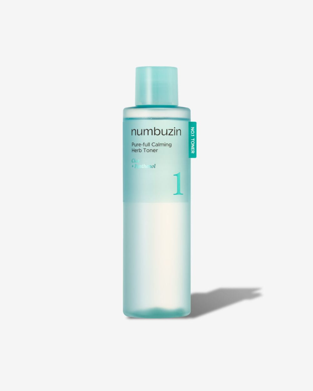 Numbuzin No.1 Pure-Full Calming Herb Toner bottle with clear label, 300ml size, featuring herbal ingredients for soothing skincare.