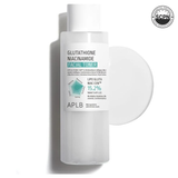 APLB Glutathione Niacinamide Facial Toner bottle with clear label, showcasing the skincare product for brightening and toning skin.