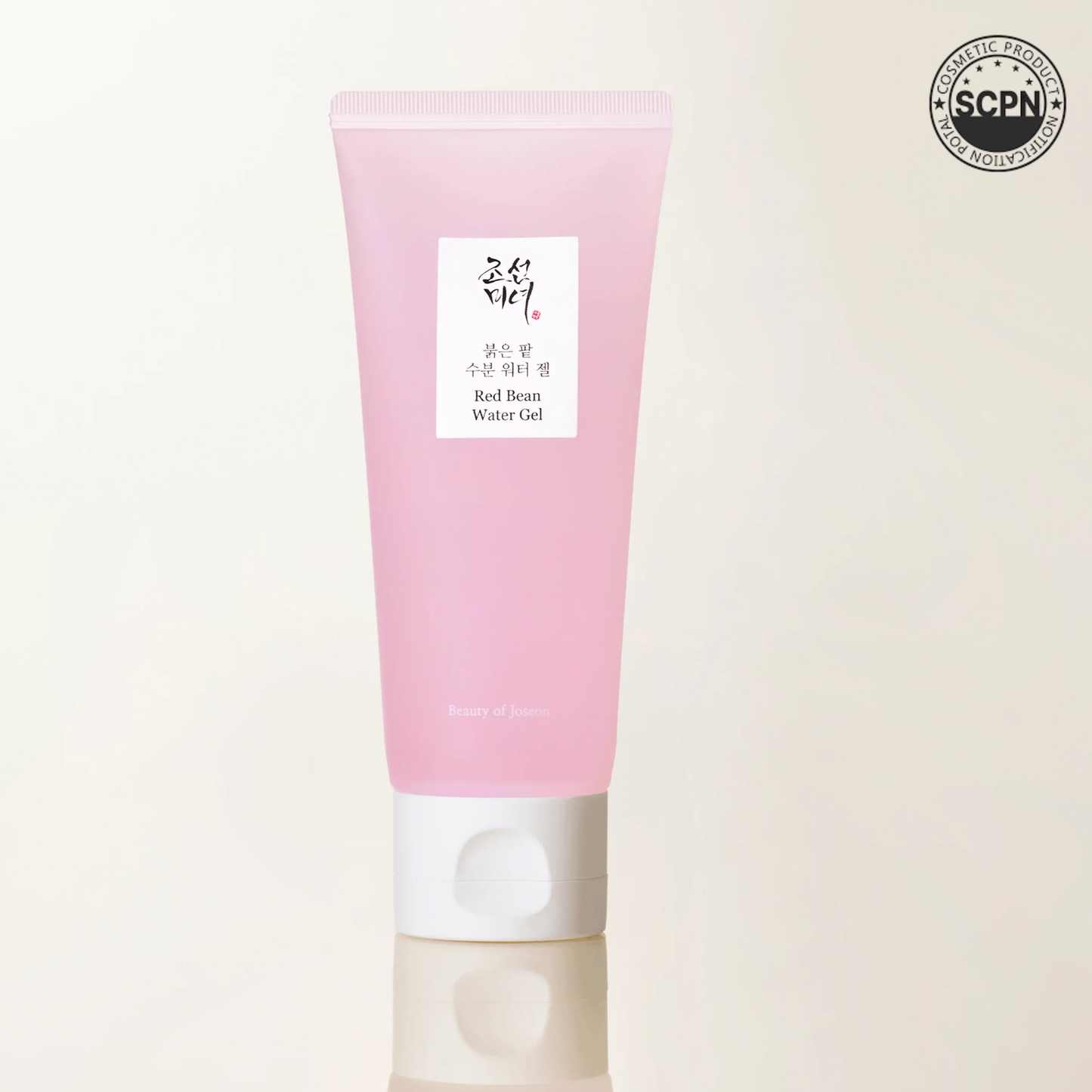 Beauty of Joseon Red Bean Water Gel in a clear jar, showcasing its smooth, gel texture for face care skincare routine.