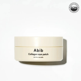 Abib Jericho Rose Jelly Collagen Eye Patch, soothing eye care with rose and collagen, showing the gel patches on skin.