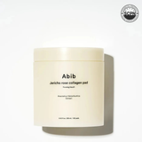Abib Jericho Rose Collagen Face Pads for firming and touch-up, showing the skincare product with pads in a sleek container.