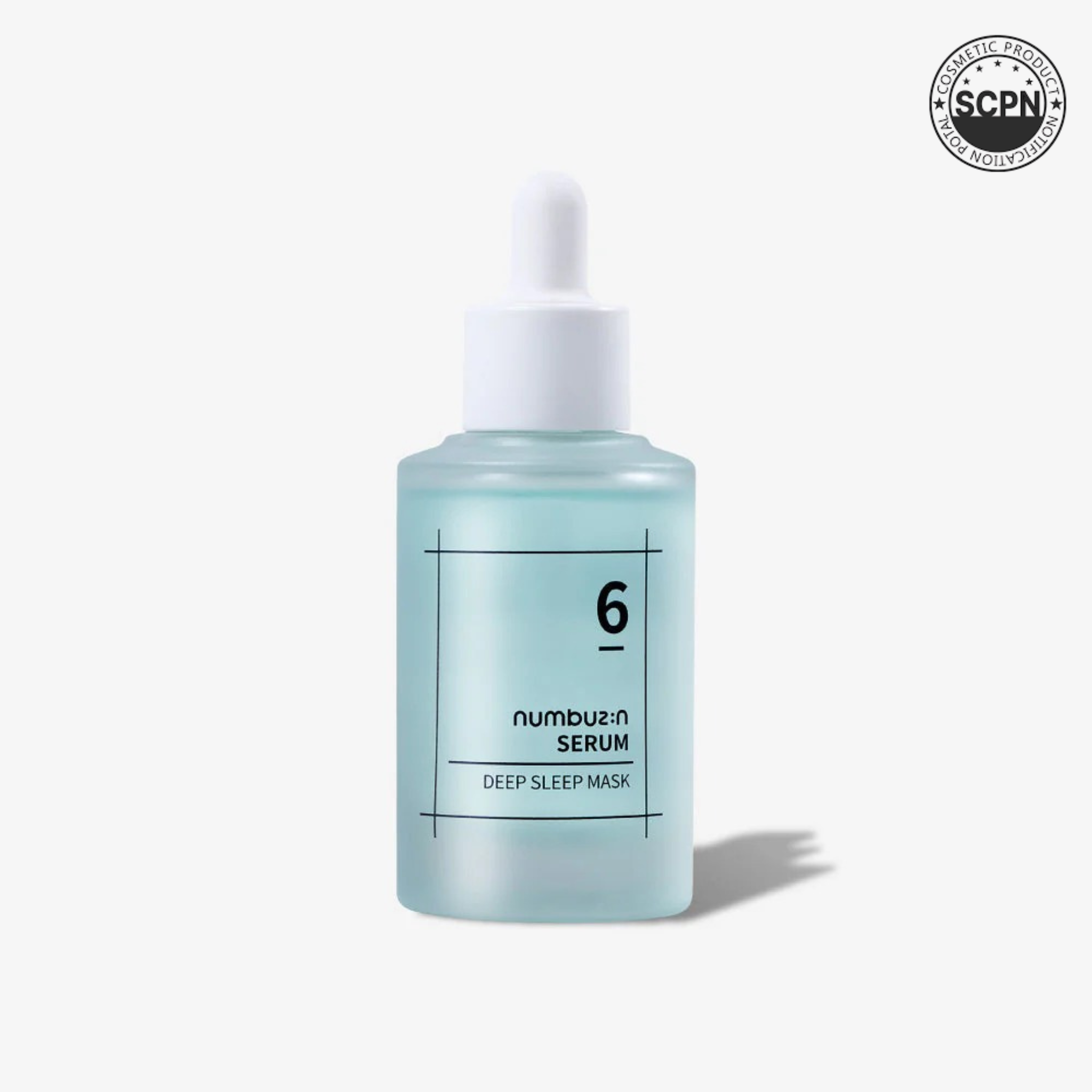 Numbuzin No.6 Deep Sleep Mask Serum in a sleek bottle, designed for calming skin and enhancing restful sleep.