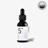 Numbuzin No.5+ Glutathione Vitamin Serum in a clear bottle with dropper, designed for skincare and brightening.