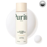 SKINZA PURITO Oat PDRN Gentle Refining Toner 200 mL featuring a clear bottle with a white label and a white cap.