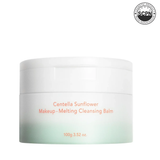 Haruharuwonder Sunflower Makeup-Melting Cleansing Balm in a jar, designed for face care with sunflower extract for gentle cleansing.