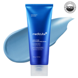 Medicube Zero Pore Blackhead Mud Mask applied on face, showcasing its deep cleansing and pore-refining properties.