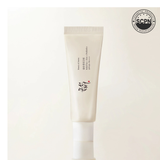 Beauty of Joseon Relief Sun Rice and Probiotic sunscreen in a 50ml bottle, showcasing its packaging and product details.