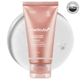 Medicube Collagen Night Wrapping Mask in 75ml jar, showing a soothing face mask with a smooth, creamy texture for skin hydration.