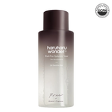 HARUHARUWONDER Black Rice Hyaluronic Toner in a clear bottle, showing the product label and liquid inside.