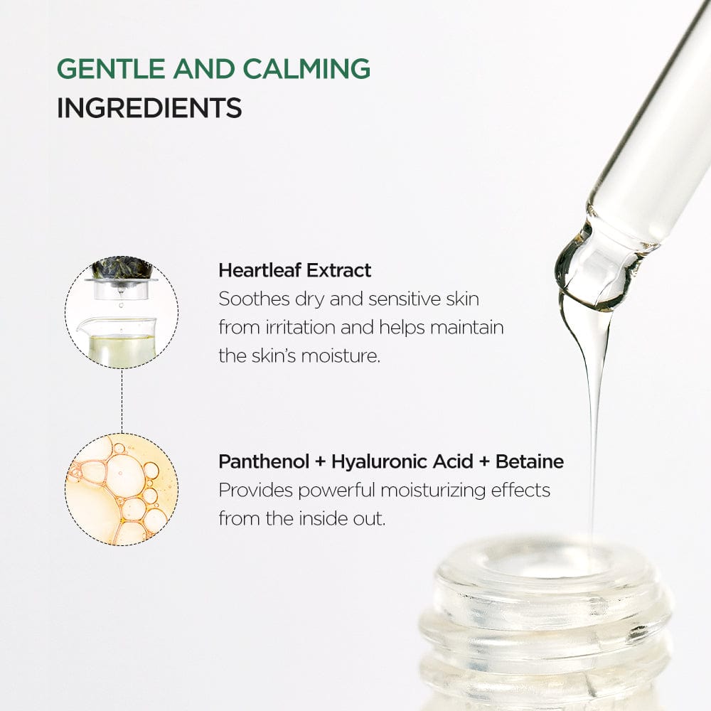 Anua US Heartleaf 80% Moisture Soothing Ampoule in a 30ml bottle, designed to hydrate and calm sensitive skin.