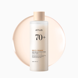 Anua Rice 70 Glow Milky Toner in a 250ml bottle, featuring a gentle, milky toner with rice extract for brightening and hydration.