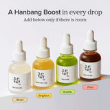 Beauty of Joseon calming serum with green tea and panthenol, featuring a dropper bottle for face care.