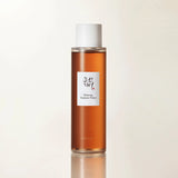 Front view of Beauty of Joseon Ginseng Essence Water in a clear bottle, showcasing the face care product with a minimalist design.