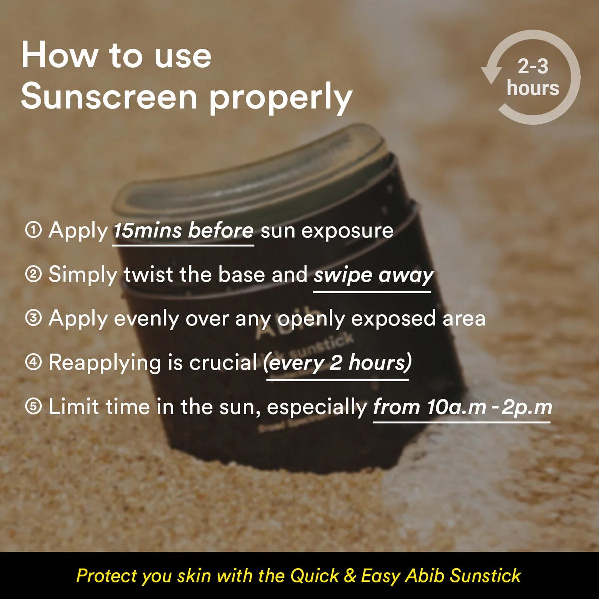 Quick sunstick Protection bar - SKINZA