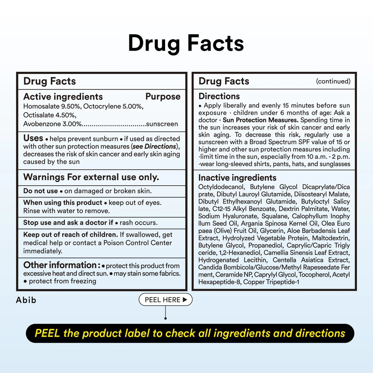 Quick sunstick Protection bar abib